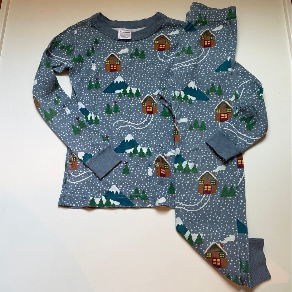 Hanna Andersson Winter Christmas Cottages Long Sleeve PJs Pajamas